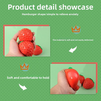 Jouet Squishy Créatif en Forme de Fraise à Presser pour Enfants, Idéal comme Cadeau Anti-Stress et Jouet Sensoriel pour Filles