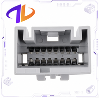 Conector Eléctrico Automotriz de 16 Pines Macho/Hembra, Carcasa de Nylon Gris Cobre para Cableado del Módulo de Control del Vehículo