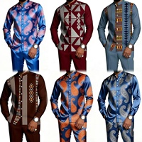 Liquidation d'usine en gros transfrontalière : Ensemble chemise décontractée rayée pour homme, imprimé numérique 3D, mode automne, pour l'extérieur