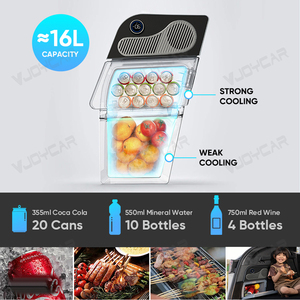 VJOYCAR <span class=keywords><strong>frigorifero</strong></span> <span class=keywords><strong>per</strong></span> auto Tesla modello Y Trunk 12 Volt portatile <span class=keywords><strong>frigorifero</strong></span> 16L capacità compressore raffreddamento viaggio campeggio - Product Image 4