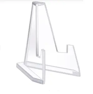 Mini Easel Holder Card Display Racks Clear Acrylic CrystalsTriangle Holder Coin Capsules Display Easel Stand