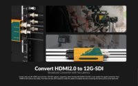 Convertidor de Transmisión HDMI 2.0 a 12G-SDI AVMATRIX SC1221-12G, 4K60, Salida HDMI en Bucle, Salida Dual SDI para Transmisión Profesional en Vivo