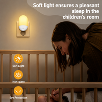 Veilleuse LED à capteur sensible de haute qualité, petite, à brancher sur prise murale, pour chambre de bébé, éclairage automatique du crépuscule à l'obscurité