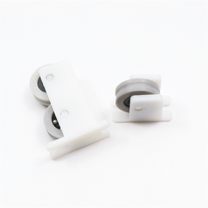 Accesorios de hardware para ventanas correderas Polea de plástico PP blanca pequeña Puerta simple y doble y rodillo de ventana - Product Image 1