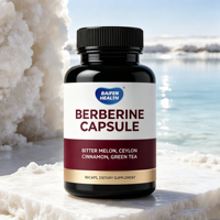 Capsules de berbérine HCl, étiquette privée, fabrication directe, extrait d'herbes naturelles, complément alimentaire, 90 unités