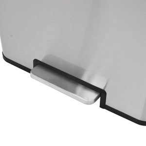 40 liter pedal sorting stainless steel recycling <strong>square</strong> <strong>bin</strong> for industrial trash can - Product Image 6