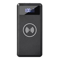 Power Bank portabel 20000mAh dengan pengisian nirkabel/2 kabel, paket baterai pengisian cepat untuk ponsel pintar