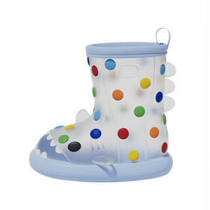 Cầu Vồng Đậu Cá Mập Mưa Khởi Động PVC Trẻ Em Trẻ Em Cá Mập Trong Suốt Chàng Trai Cô Gái Bé Bé Toddler Mưa Khởi Động Non-Slip Dễ Thương Mưa Giày - Product Image 1