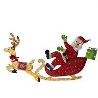 Bonhomme de neige de Noël en tissu LED pliable, étanche IP44, en fer, fait main, pour figurines, éclairage intérieur/extérieur de jardin