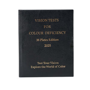 2025 Nova Edição Ishihara <span class=keywords><strong>Test</strong></span> Book 38 Papers <span class=keywords><strong>Color</strong></span> Vision Exame Chart Book para Teste de Cegueira e Fraqueza de Cor - Product Image 2