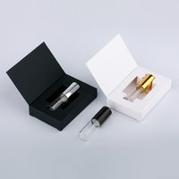 SUMEEAR Vaporisateur de parfum plat rond de 5ml atomiseur rechargeable avec boîte cadeau pour tester les échantillons de parfum
