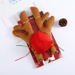 Adornos navideños para ventana y parrilla de coche-Kit de coche de renos con cascabeles y nariz roja de felpa, astas de reno y nariz - Product Image 2