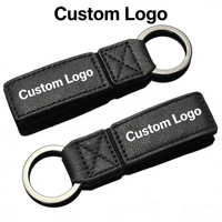 Porte-clés de voiture personnalisé populaire 2026, anneau métallique, porte-clés de luxe en cuir PU, impression de logo personnalisé, design de porte-clés