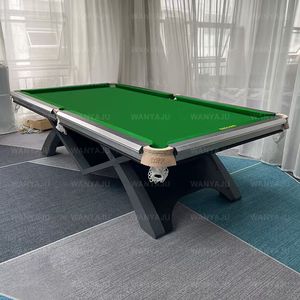 Mesa de billar de 12 pies con estructuras de madera maciza Cojín de acero de 12mm 45mm Jiujiang Pizarra y tacos Bolas Cepillo, etc. Incluido - Product Image 2