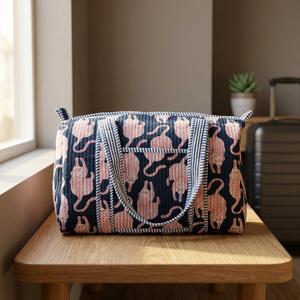 Matching Floral Print Duffel <b>Bag</b> For <b>Weekend</b> <b>Travel</b> Gym Essentials And Overnight Trips Sculptures Decorative Accents - Product Image 4