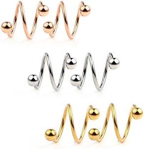 Boucles d'oreilles spirales en acier inoxydable pour <span class=keywords><strong>piercing</strong></span> d'oreille, <span class=keywords><strong>piercing</strong></span> de cartilage, <span class=keywords><strong>spirale</strong></span>, pour femmes et hommes - Product Image 2