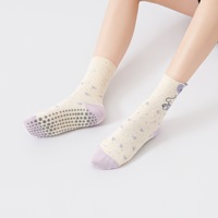 JOYFIT OEM Chaussettes de sport tricotées en gros, taille personnalisée, confortables, antidérapantes, absorbant la transpiration, pour femmes, Pilates, Barre