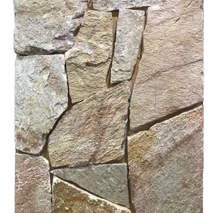 La pietra artificiale delle mattonelle del mattone della parete esterna di pietra culturale all'ingrosso modella i grandi mattoni della cultura
