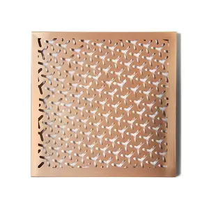 Decorate Perforated Copper Hollow Art Curtain Wall Panels Facade Curtain Wall Cladding Building Material