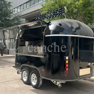 Carrito de Comida Rápida Estándar Alemán para Pizza y Tacos, Remolque Móvil de Comida para Exteriores - Product Image 1