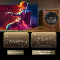 Enceinte passive haut de gamme HQ15 coaxiale de qualité audiophile avec crossover audio bidirectionnel et boîtier en bois