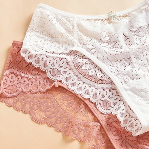 Ladymate ODM/OEM Bragas de Encaje para Mujer, Panty con Cordones, Cintura Media, Sexy, Transparentes, con Encaje Floral - Product Image 6