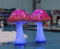 Décorations Alice au Pays des Merveilles, modèle gonflable géant de Noël avec lumière pour événements, scène, champignon gonflable LED
