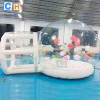 Clair led ballon extérieur air log cabane maison camping transparent igloo dôme clair bulle tente