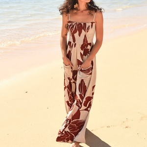 Combinaison à bretelles bohème du fabricant, robe hawaïenne ample, combinaison une pièce en rayonne pré-lavée personnalisée - Product Image 2