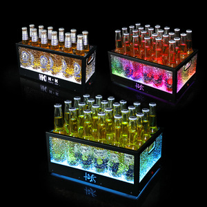 Cubo de hielo iluminado con LED, rectangular, capacidad de 12L, para fiestas, cerveza, champán, KTV, bar, bañera para bebidas - Product Image 1