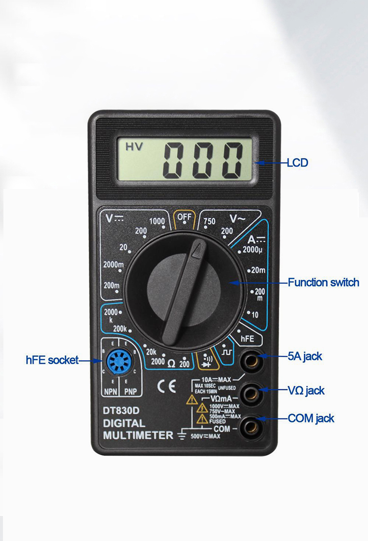 multimeter digital 830 d