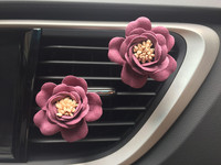 Diffuseur d'arôme de voiture sans électricité, longue durée, avec clip de ventilation, décoration intérieure automobile, parfum camélia coréen