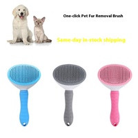 Peigne spécial à dents fines en acier inoxydable Peigne pour animaux de compagnie écologique pour chien chat Outil d'épilation en plastique