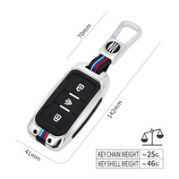 Étui de protection pour clé de voiture en alliage de zinc et gel de silice pour Chery JETOUR Traveler T2 X70 Coupe X90 X95 G700 Porte-clés Porte-clés Sac
