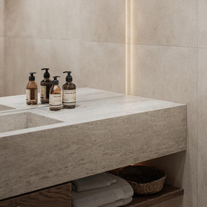 Modern Luxury <b>Bathroom</b> <b>Vanity</b> Unit Smart Mirror Wall-Mounted Cabinet Solid Wood MDF Construction Customizable Color Hospital Use - Product Image 3