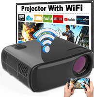 Mini projecteur 4K pour cinéma maison, durable, portable, intelligent, Full HD, écran compact, LED, stéréo HIFI, haut-parleurs intégrés, Android