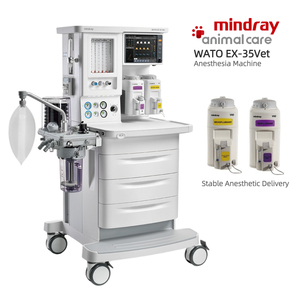 Station d'anesthésie Mindray WATO EX-35Vet avec ventilateur intégré et écran LED pour hôpital vétérinaire et clinique animale - Product Image 1