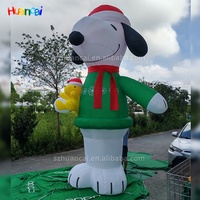 Snoopy gonflable géant personnalisé, personnage de dessin animé gonflable, mascotte gonflable de Noël pour la publicité en plein air