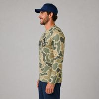 Chemise de pêche OEM UPF 50+ à manches longues, séchage rapide, pour vêtements de pêche personnalisés