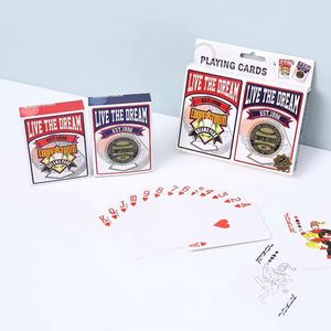 Cartas de Póker de PVC con Logotipo Personalizado al por Mayor, Cartas de Póker de Plástico Sublimadas, Lavables, Negras, Impermeables, de Lujo, para Publicidad - Product Image 2