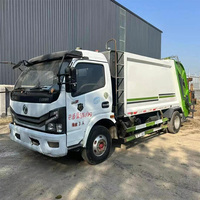 Camion compacteur d'ordures d'occasion pas cher, petit camion de compression des déchets, véhicule de collecte des ordures