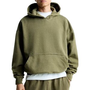 Survêtements personnalisés pour hommes, sweat-shirt à capuche, poids lourd, surdimensionné, épaules tombantes, pantalon cargo, 100% coton, survêtements décontractés vierges - Product Image 6