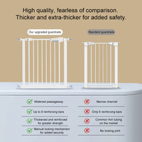 Barrière de sécurité pliable et durable en plastique et métal pour bébés et tout-petits, idéale pour escaliers et portes, protection domestique pour enfants