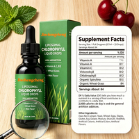 Gouttes de chlorophylle antioxydante OEM pour adultes, antioxydant naturel, 60 ml, liquide oral à base de chlorophylle