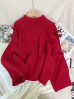 Pull-over femme personnalisé en coton tricoté à la machine, respirant, avec fermeture éclair, couleur unie, collection automne