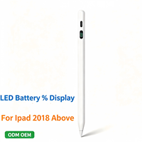 Stylet en aluminium à charge rapide USB-C pour iPad 2018-2026, avec indicateur de batterie LED, sensibilité à l'inclinaison, attraction magnétique, OEM d'usine