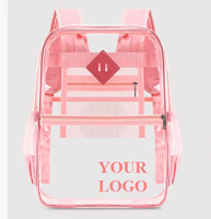 Haslor Usine OEM Personnalisation Sac à Dos Transparent PVC Grande Capacité avec Logo Personnalisé pour Garçons Filles Sac d'École pour Enfants