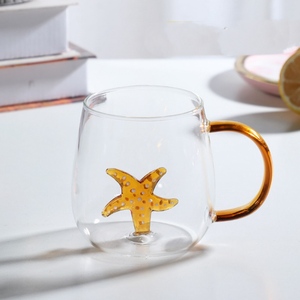 Caneca de Vidro Transparente Personalizada com Padrão de Animal 3D Resistente ao Calor Única e Fofa com Cabo Colorido - Product Image 5