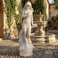 Sculpture de déesse classique en marbre blanc massif sur mesure - Art figuratif grec-romain personnalisé, fabriqué sur commande avec livraison mondiale
