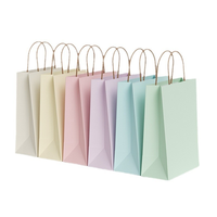 Tas Kertas Kraft Ramah Lingkungan Biodegradable dengan Cetak Flexo Logo Kustom Tas Hadiah Mewah untuk Kemasan Belanja